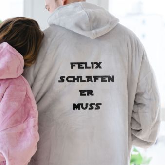 Personalised Hoodie Blanket with Star Wars Font