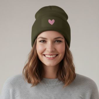 Personalisierbare Mütze mit Symbol und Text