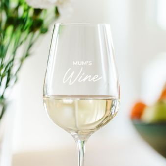Personalised engraved wine glass 