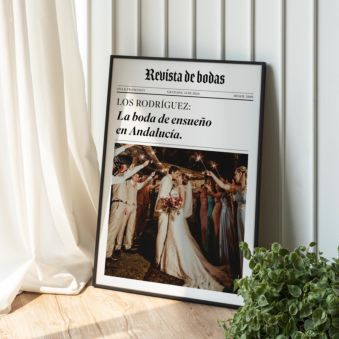 Póster personalizable como periódico