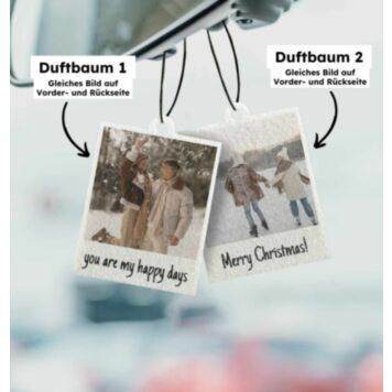 Personalisierbarer Duftbaum 2er Set im Polaroid-Look