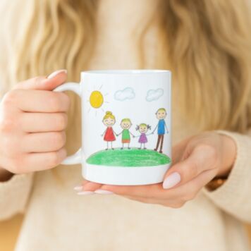 Personalisierbare Tasse mit deiner Zeichnung