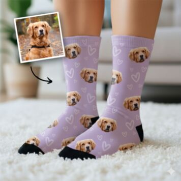 Personalisierbare Socken mit deinem Haustier