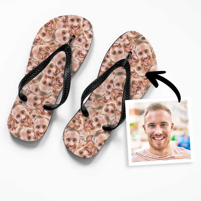 Personalisierbare Flip-Flops mit Gesicht main product photo