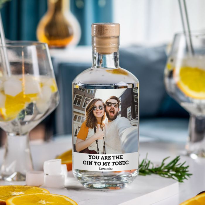 Personalisierter Gin mit Text und Bild