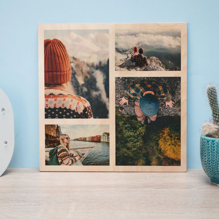 Personalisierbares Foto Holzbild mit 4 Fotos main product photo