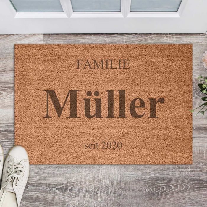 Personalisierbare Kokos-Fußmatte mit Namen main product photo
