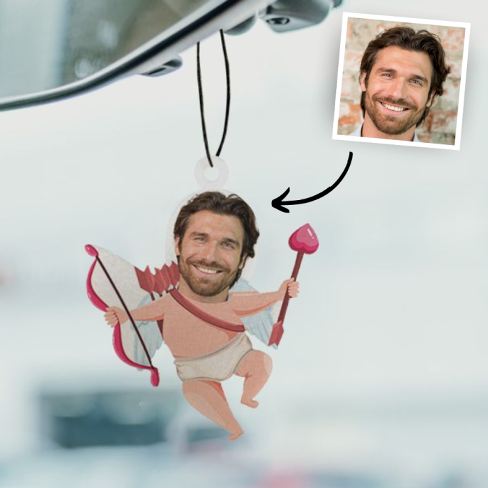 Personalisierbarer Amor Duftbaum mit Gesicht main product photo