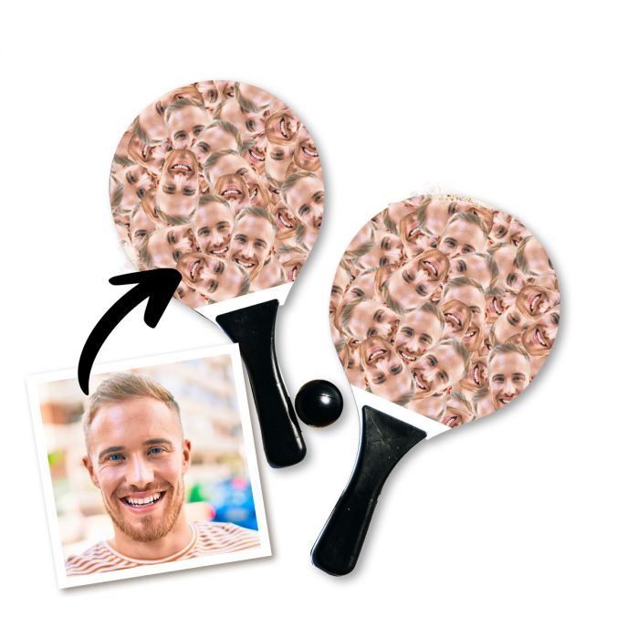 Personalisierbares Strandtennis Set mit Gesicht main product photo