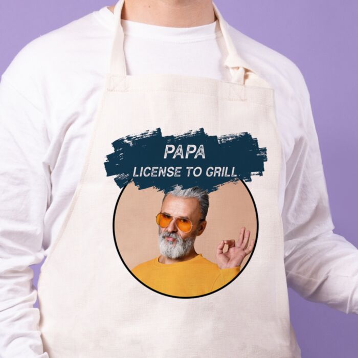 Personalisierbare Küchenschürze mit Farbe
