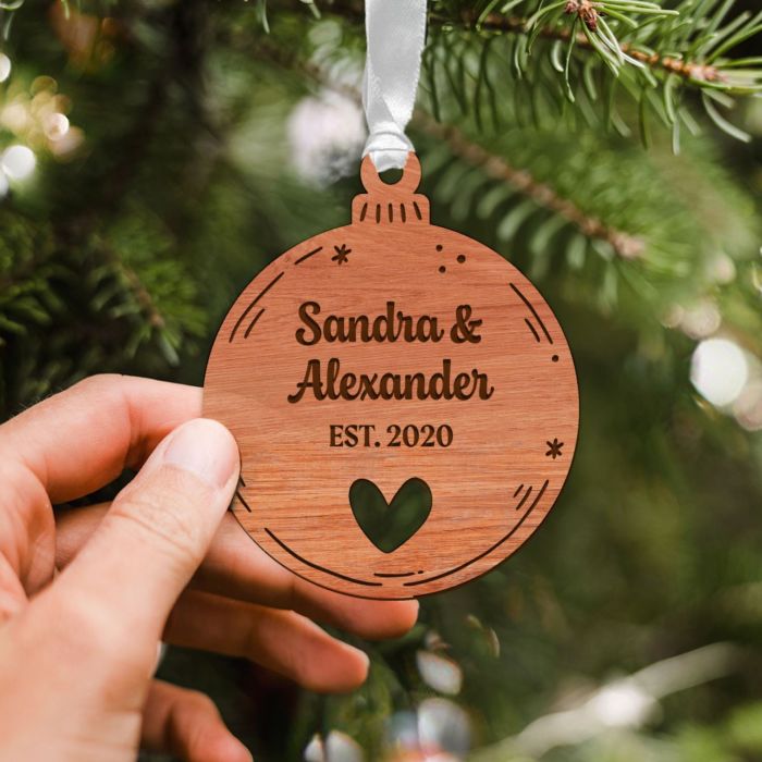Personalisierbarer Holz Anhänger 2er Set mit Symbol und Text