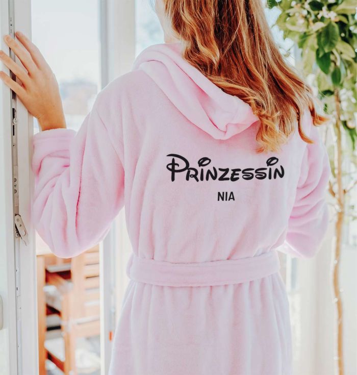 Geschenkideen Personalisierbarer Bademantel Prinzessin