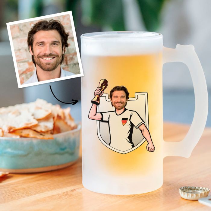 Personalisierbarer WM-Bierkrug mit Foto