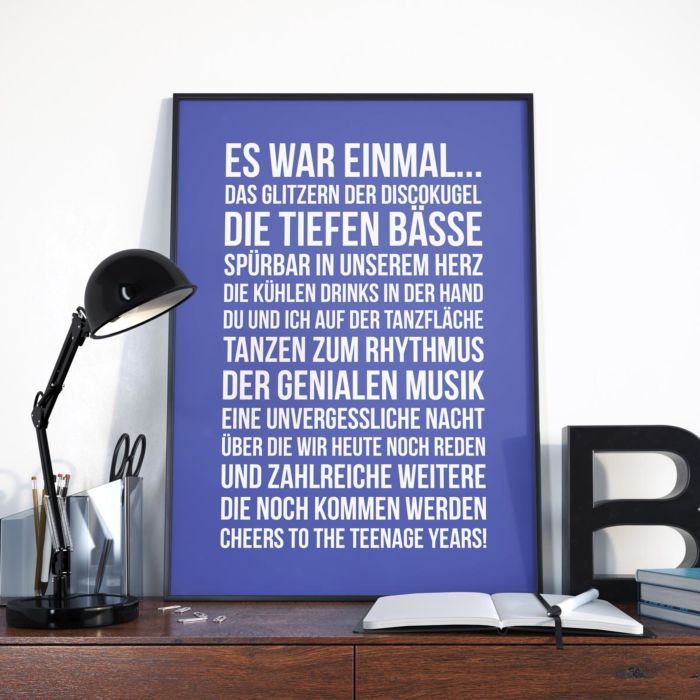 Personalisierbares Poster - Es war einmal ...