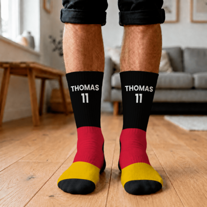 Personalisierbare WM Socken mit Text