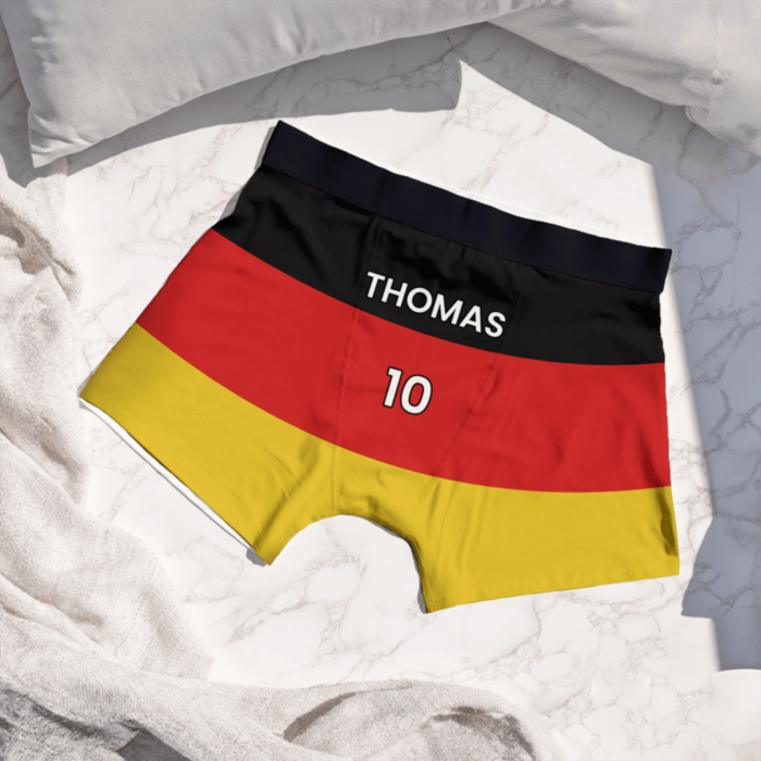 Personalisierbare Boxershorts zur WM mit Text