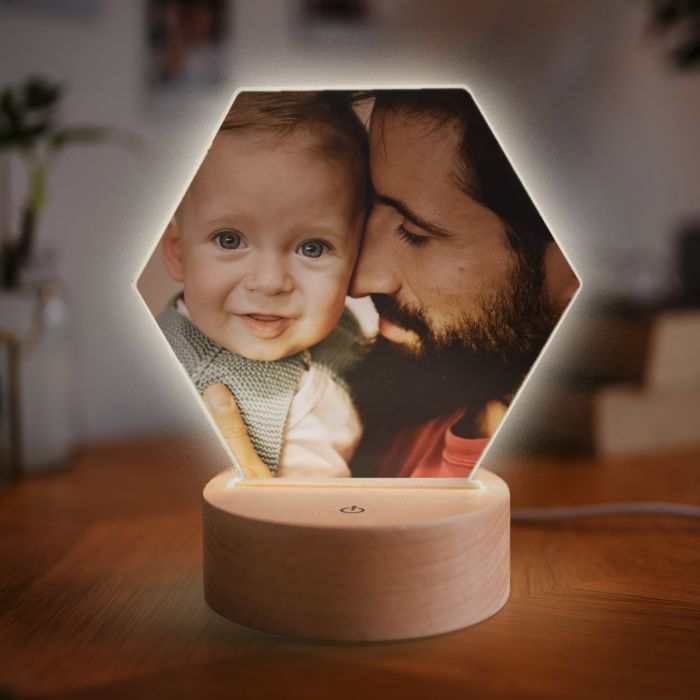Weihnachtsgeschenke für Eltern personalisierbare LED-Leuchte mit Foto