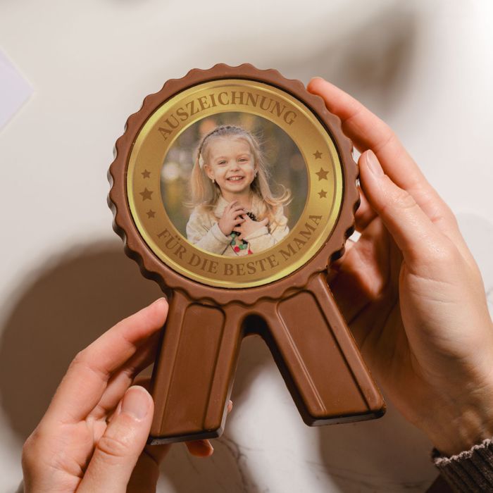 Personalisierbare Schokoladen Medaille als Auszeichnung