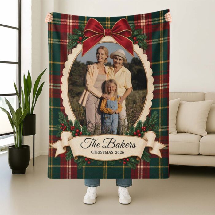 Kuscheldecke mit Foto und Text – Weihnachtsdesign personalisierbar Kuscheldecke mit Foto und Text – Weihnachtsdesign personalisierbar