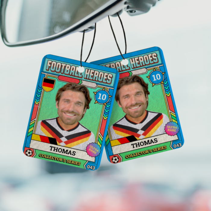 Personalisierbarer Duftbaum WM Sammelsticker mit Foto