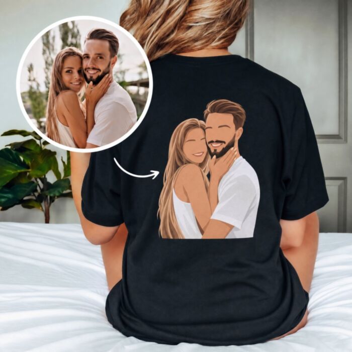 Personalisierbares T-Shirt mit Illustration