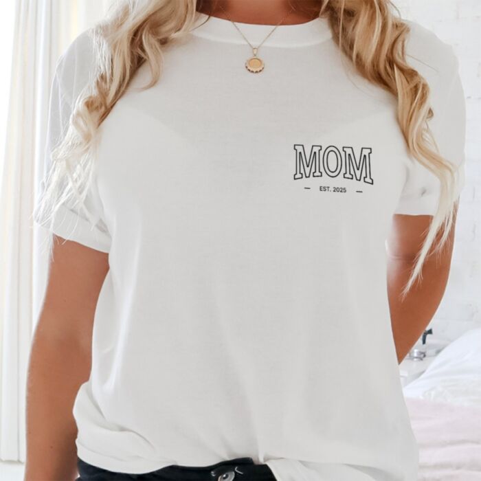 Personalisierbares Mama T-Shirt mit Jahreszahl