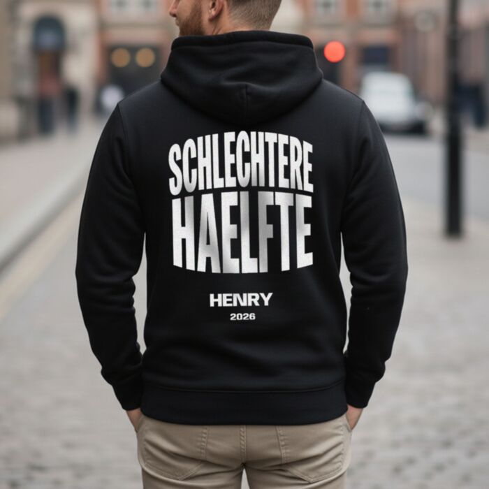Personalisierter Kapuzenpullover mit Name - Schlechtere Hälfte