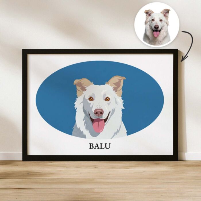 Personalisierbares Poster mit Haustier Illustration