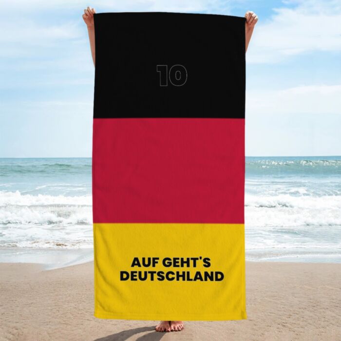 Personalisiertes Handtuch zur WM mit Text