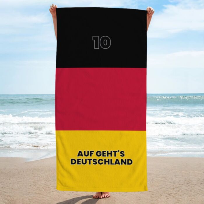 Personalisiertes Handtuch zur WM mit Text