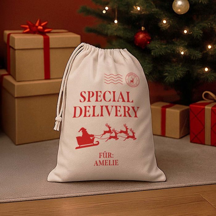 Personalisierbarer Weihnachtssack als Post