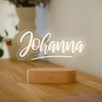 Personalisierbare LED-Lampe mit Name