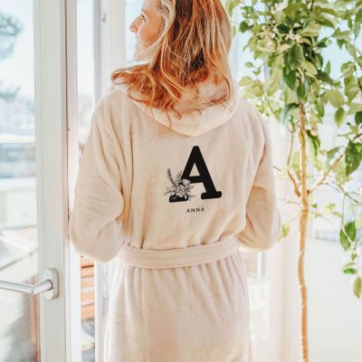 Personalisierbarer Bademantel mit Monogramm