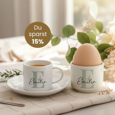 Geschenkset Eierbecher und Espresso Tasse 2er-Set