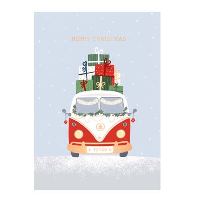 Bus Weihnachtskarte