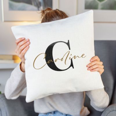 Personalisierbarer Kissenbezug mit Monogramm
