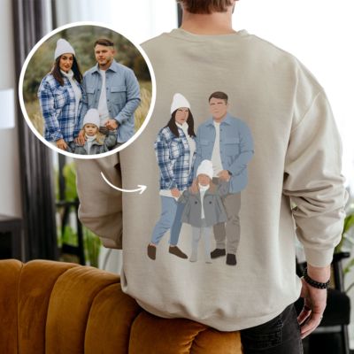 Personalisierbarer Pullover mit Illustration