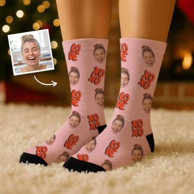 Personalisierbare Socken mit Gesicht und verschiedenen Designs