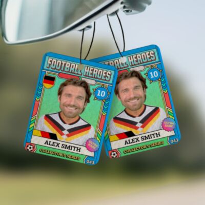 Personalisierbarer Duftbaum WM Sammelsticker mit Foto