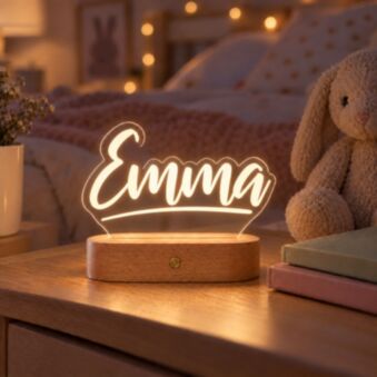 Personalisierbare LED-Lampe mit Name