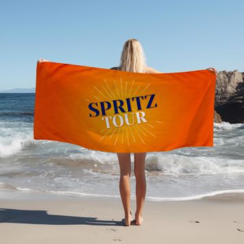 Personalisierbares Handtuch mit zwei Zeilen