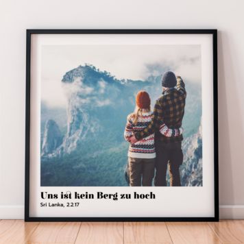 Personalisierbares Poster mit Foto und Text