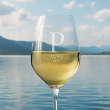 Personalisierbares Weinglas mit Monogramm