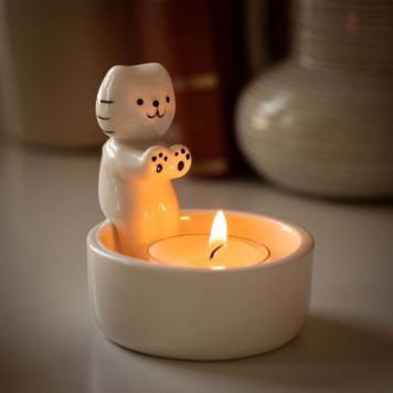 Katzen Kerzenhalter
