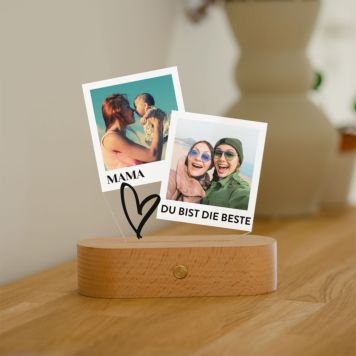 Personalisierbare LED-Lampe im Polaroid-Design