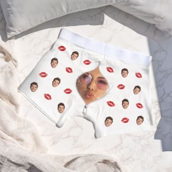 Personalisierbare Boxershorts mit Reisverschluss Design