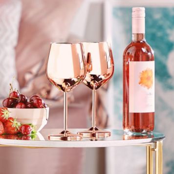 Weingläser Rosé-Gold 2er-Set