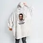 Personalisierbare Hoodie Decke mit Bild und Text