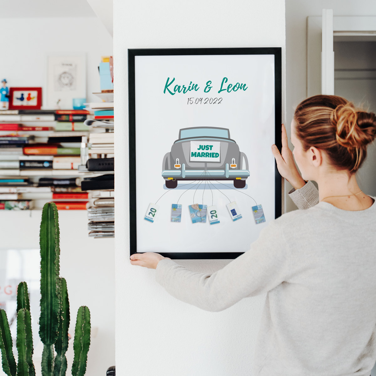 Personalisierbares Poster als Geldgeschenk mit Text