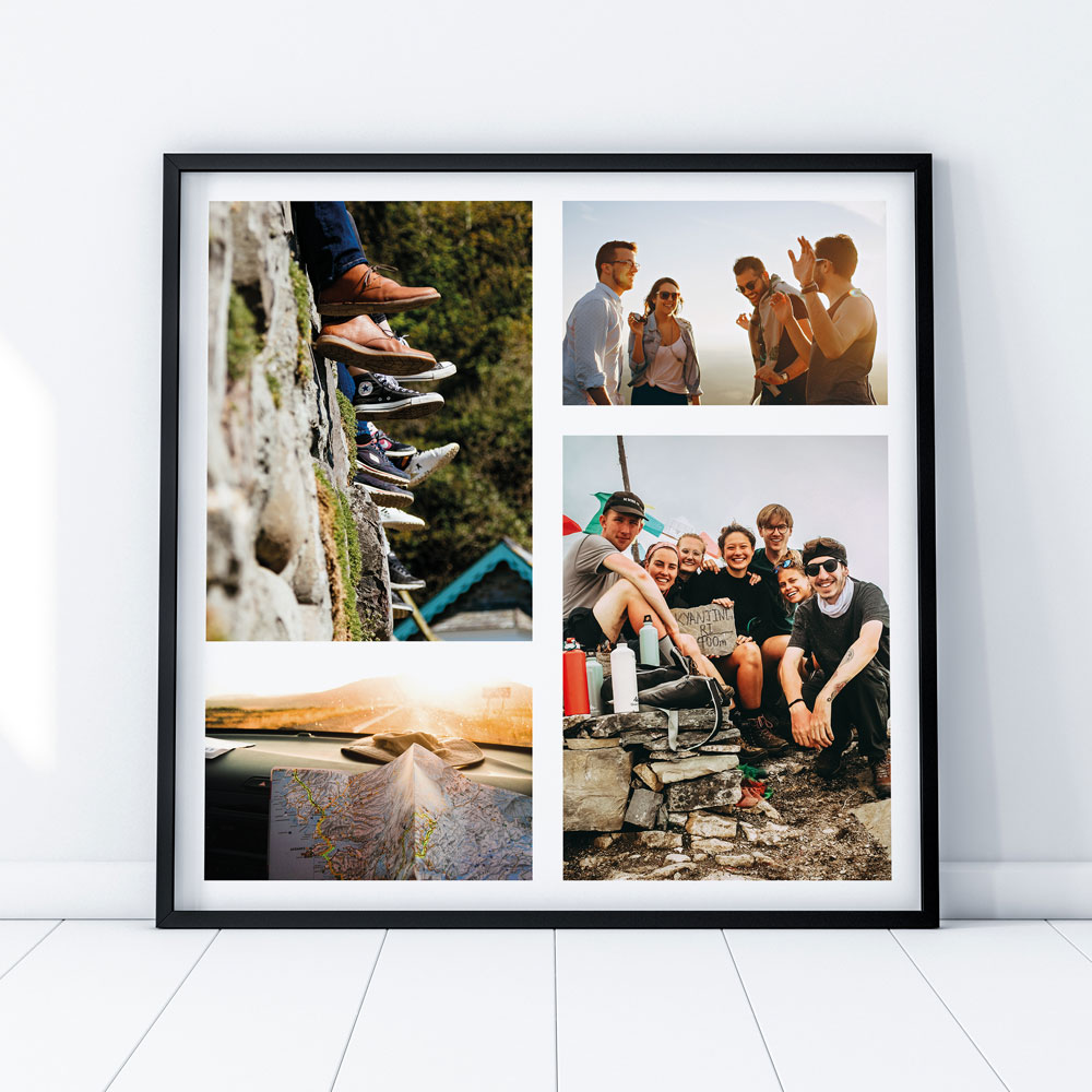 Personalisierbares Foto-Poster mit 4 Bildern